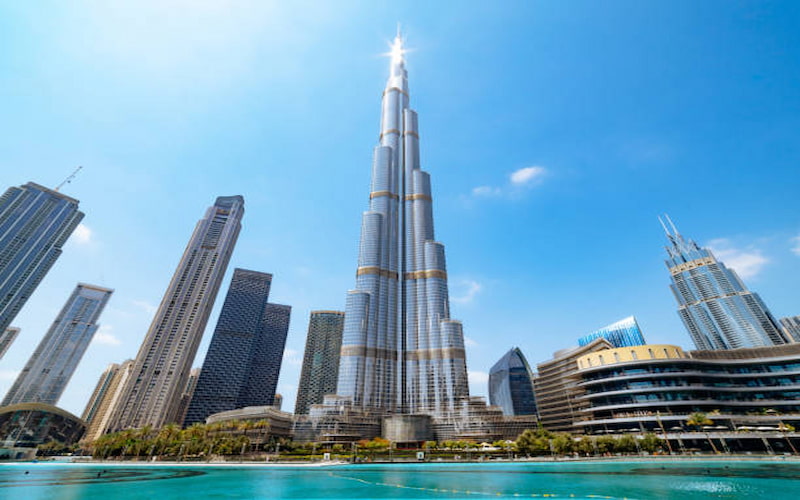 Dubai Frame and Burj Khalifa